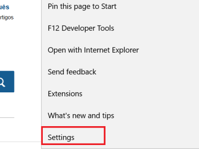 Settings in edge browser 400x300